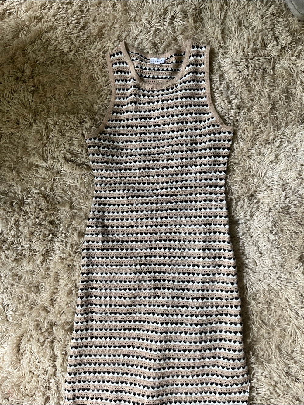 Pinkblush Beige & Black Striped Maternity Maxi Dress - Picture 4 of 5